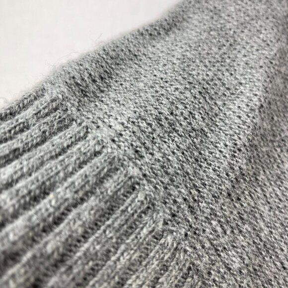 Sütü Angora Blend Vneck Cape Poncho Sweater Topper One Size Minimalist Lagenlook - Picture 3 of 8